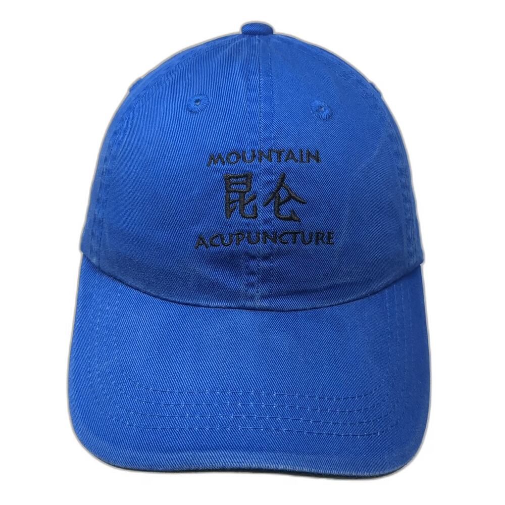 Port Authority Baseball Cap Blue One Size Mountain Acupuncture Boise Idaho Hat
